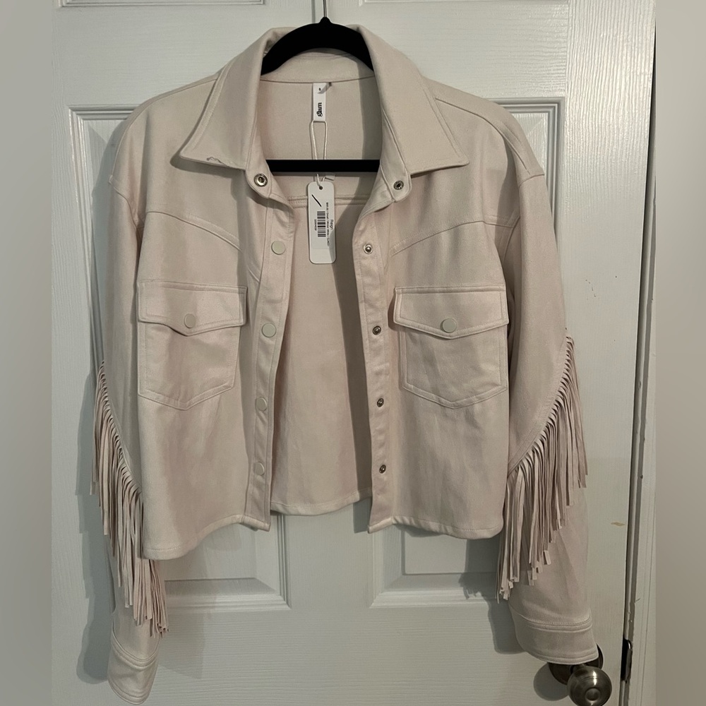 Fringe shacket